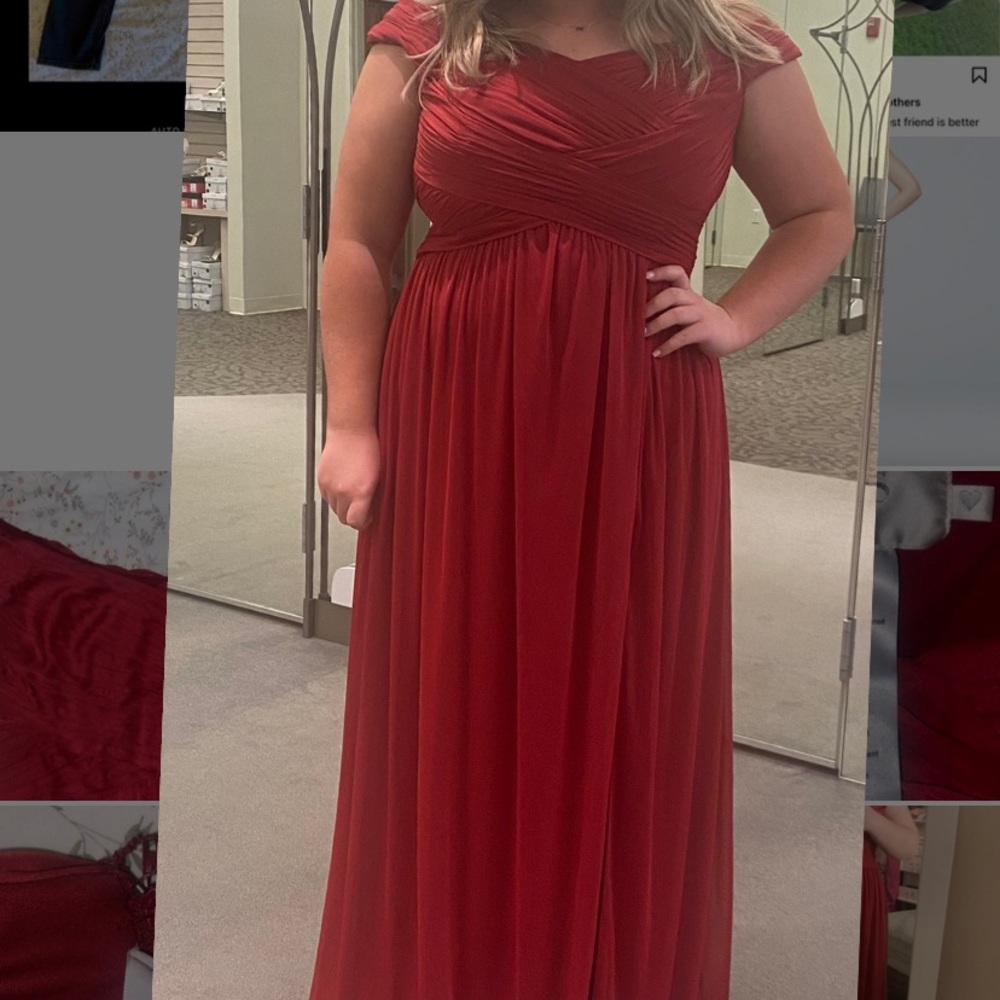 David’s bridal bridesmaids dress in Apple